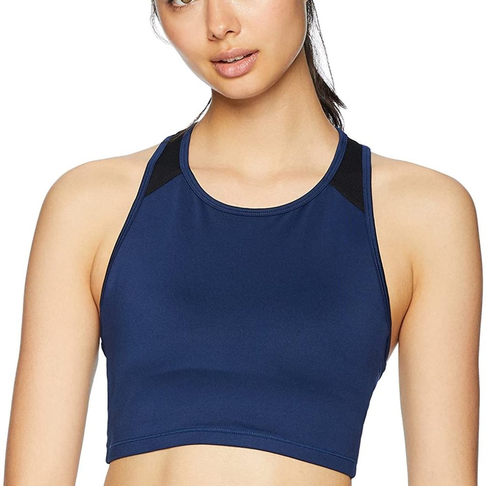 Womens Medium Impact Longline Sports Bra with Cups